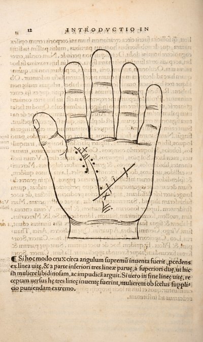 Illustration de Chiromantia par Joannes Indagioe, Strasbourg, 1531 - French School