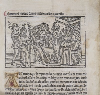 Illustration du Livre du Roy Modus et de la Reine Racio par Henri Ferrières, 1486 - French School