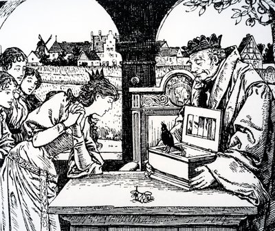 Illustration de La Princesse et le Porcher par Hans Christian Andersen - French School