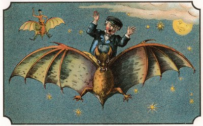 Illustration du livre « Voyage dans la lune avant 1900 » par A. de Ville-d