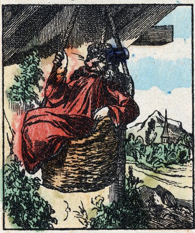 Illustration du conte « Raminagrobis et les souris » Gravure sur bois de l