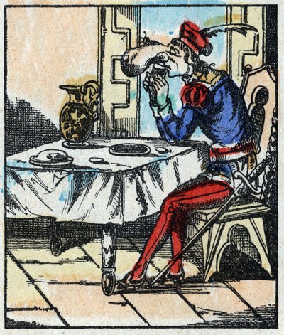 Illustration du conte « Les Aventures de Grand Flandrin ». Gravure sur bois de l