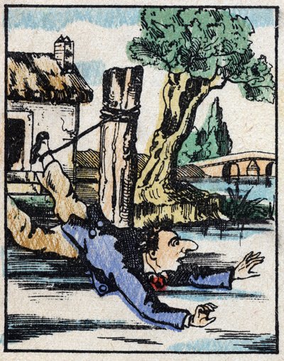 Illustration du conte « Histoire véridique de Jeannot Serinet » Gravure sur bois de l
