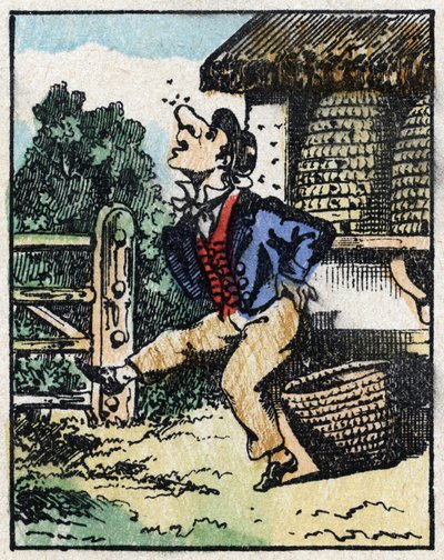 Illustration du conte "Histoire véridique de Jeannot Serinet". Gravure sur bois de l