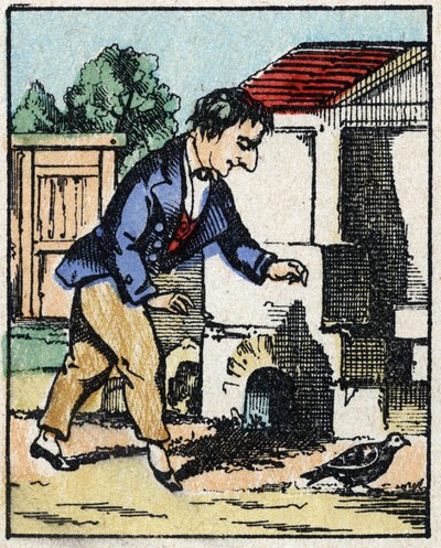 Illustration du conte « Histoire véridique de Jeannot Serinet ». Gravure sur bois de l