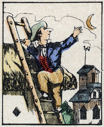 Illustration du conte "Histoire véridique de Jeannot Serinet". Gravure sur bois de l