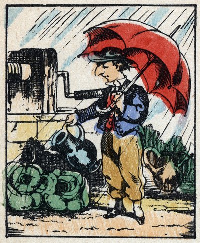 Illustration du conte « Histoire véridique de Jeannot Serinet » Gravure sur bois de l