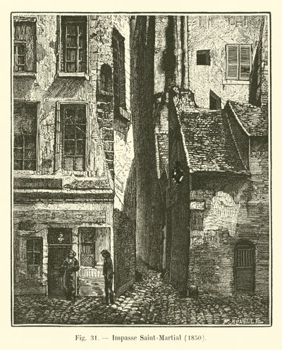 Impasse Saint-Martial, 1850 - French School