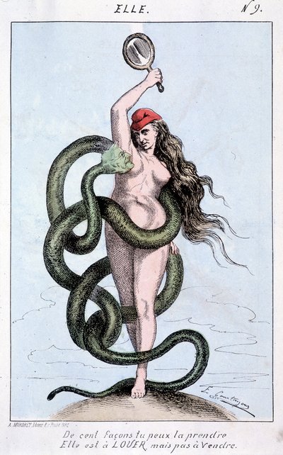 De cent façons vous pouvez le prendre, il est à louer, mais pas à vendre (Thiers en serpent entoure Marianne) - French School