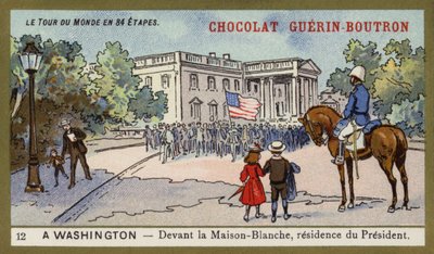 Devant la Maison Blanche, résidence du Président, Washington DC - French School