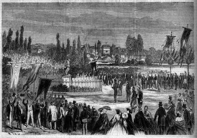 Inauguration de la statue de Bernard Palissy (1510-1589), potier français, à Joinville-le-Pont - French School