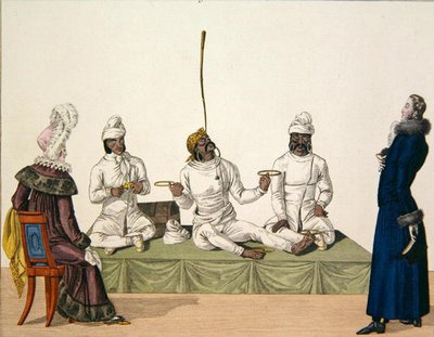 Jongleurs indiens exécutant un numéro d
