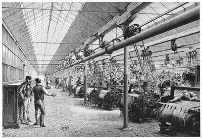 Tissage industriel à Bagatelle, 1884 - French School