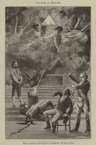 Initiation dans une loge du Rite de Misraïm - French School