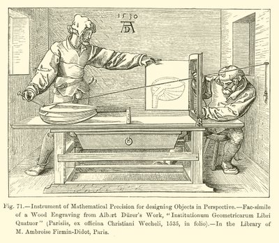 Instrument de précision mathématique pour dessiner des objets en perspective - French School