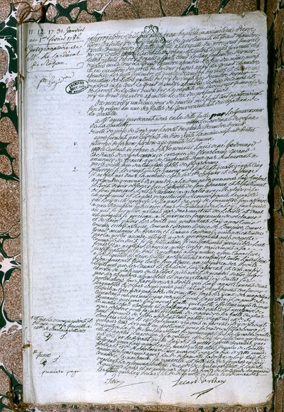 Interrogatoire du cardinal de Rohan (1734-1803), janvier 1786 - French School