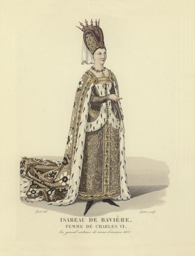Isabeau de Bavière, épouse du roi Charles VI de France - French School
