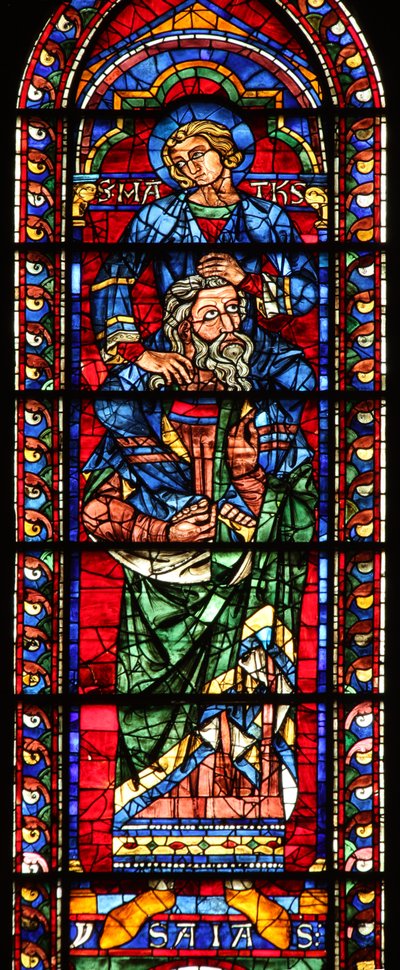 Isaïe avec Saint Matthieu sur ses épaules - French School