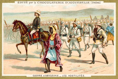 Troupes italiennes en marche, Première guerre italo-éthiopienne - French School