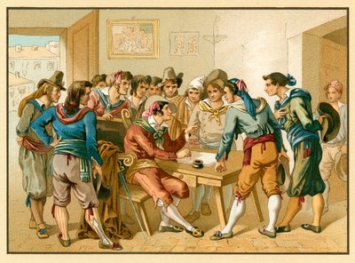 Costume italien - French School