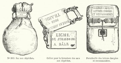 Objets utilisés par le service postal français - French School