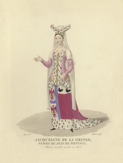 Jacqueline de la Grange, épouse de Jean de Montagu, conseiller de Charles V et VI de France - French School