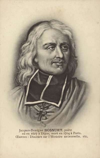 Jacques-Bénigne Bossuet (1627-1704), évêque, théologien et écrivain catholique français (litho) - French School
