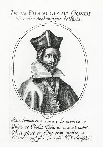 Jean-François de Gondi (gravure) - French School