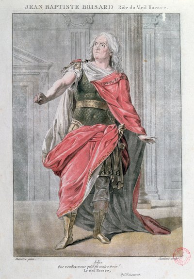Jean Baptiste Brisard dans le rôle de Vieil Horace dans la tragédie Horace de Corneille - French School