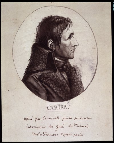 Jean Baptiste Carrier (1756-1794), dessiné par Gouneville lors de l