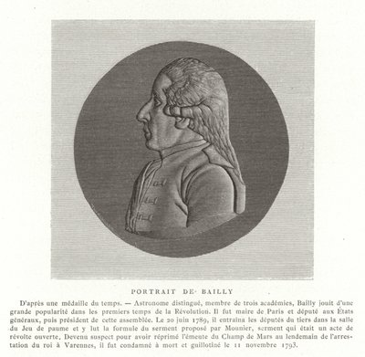 Jean Sylvain Bailly, astronome, mathématicien et homme politique révolutionnaire français - French School