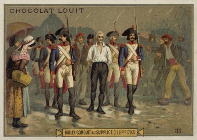 Jean Sylvain Bailly en route vers la guillotine, Révolution française, 11 novembre 1793 - French School