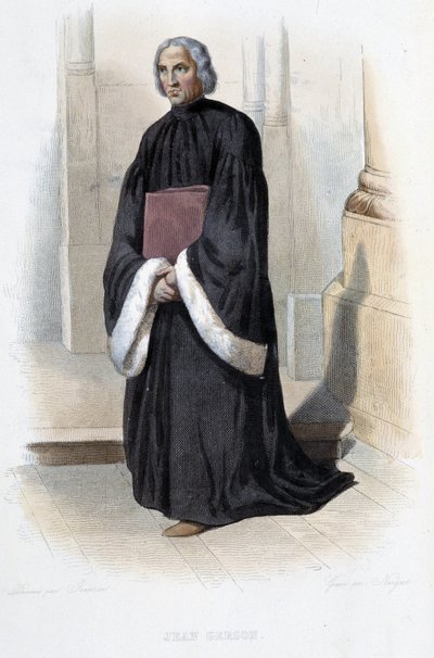 Jean de Gerson, prédicateur et théologien français (1363-1429) - dans « Le Plutarque français », par Mennechet - French School