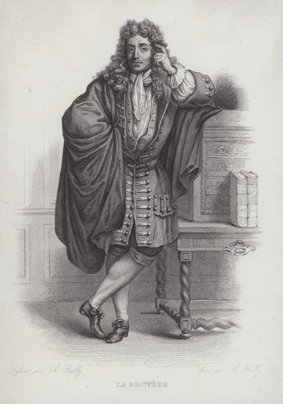 Jean de La Bruyère, philosophe, moraliste et auteur français (gravure) - French School