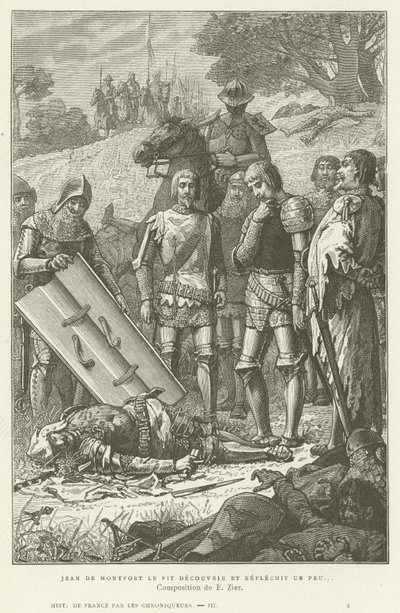 Jean de Montfort découvrant le corps de Charles de Blois après la bataille d