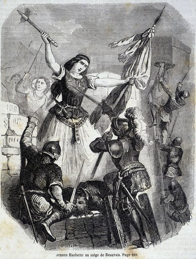 Jeanne Hachette à Beauvais en 1472 - dans « Histoire de France » par L.-P. Anquetil - French School