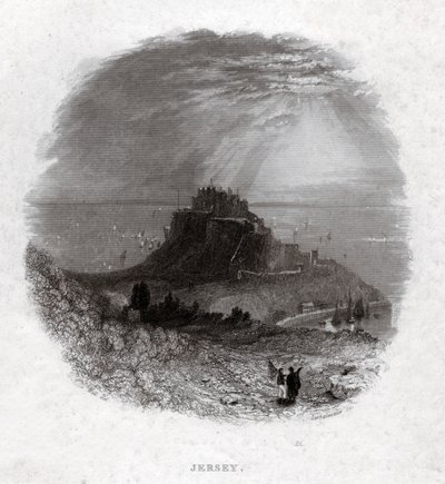 Île de Jersey (gravure, vers 1850) - French School