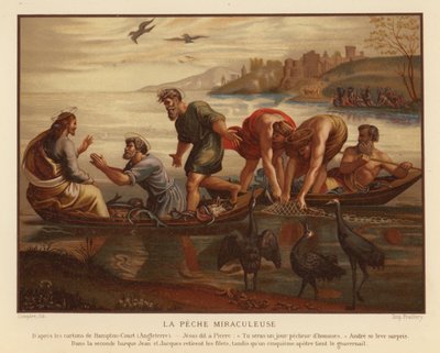 Jésus-Christ et la pêche miraculeuse - French School