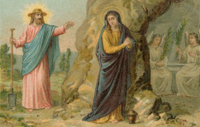 Jésus-Christ apparaissant comme un jardinier, après sa résurrection - French School