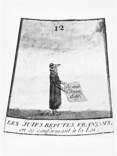 Juif reconnu comme citoyen français, illustration d