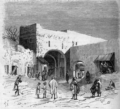 Population juive de Tétouan (Tétouan) au Maroc : vue intérieure du quartier juif - French School