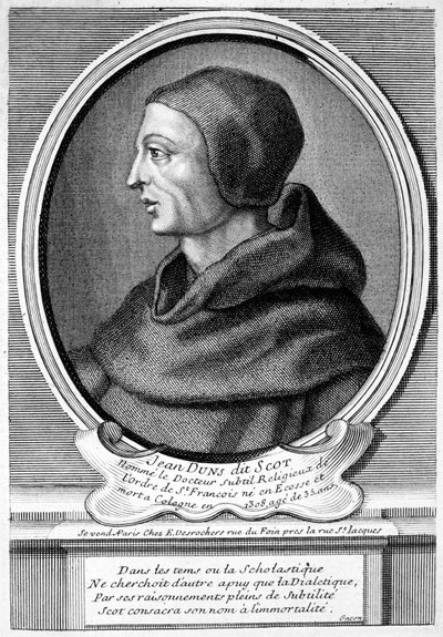 John Duns (Duns Scotus), prêtre catholique écossais, philosophe et théologien - French School