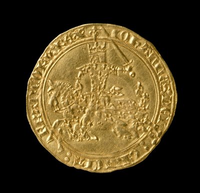 Jean II Le Bon (1319-64) Roi de France, Franc à Cheval, 1350-64 (avers) (or) - French School