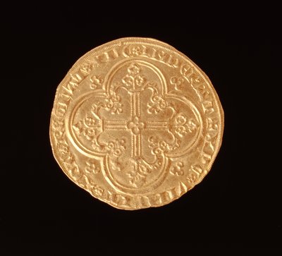 Jean II Le Bon (1319-64) Roi de France, Franc à Cheval, 1350-64 (revers) (or) - French School