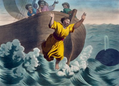 Jonas jeté à la mer, illustration du catéchisme L