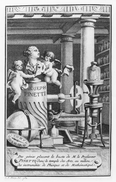 Joseph Pinetti (1750-1800), illustration extraite des Amusements physiques par L.S. Thiery, 1784 - French School