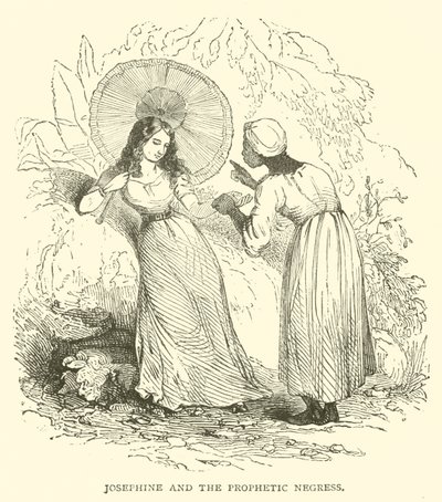 Joséphine et la femme noire prophétique (gravure) - French School