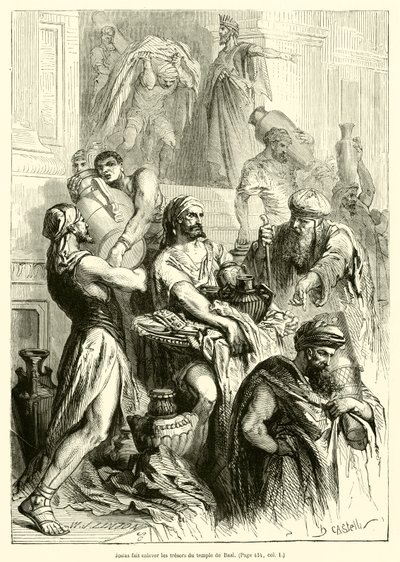 Josias fait enlever les trésors du temple de Baal - French School