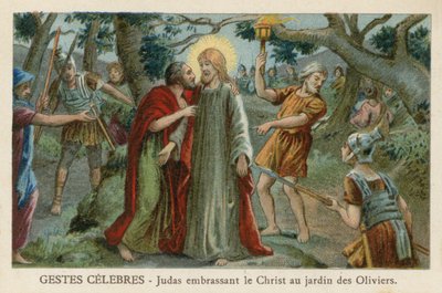 Judas embrassant le Christ dans le jardin de Gethsémani - French School