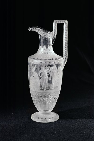 Cruche représentant une danseuse et un joueur de lyre - French School
